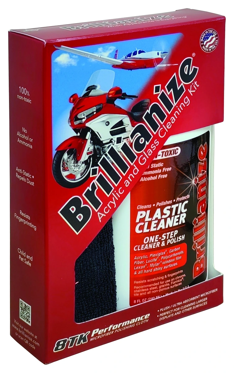 Brillianize #8TK Performance Microfiber 清潔套裝,紅色盒裝及黑色清潔布