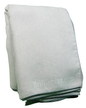 Brillianize Microsuede 灰色平滑超細纖維拋光布